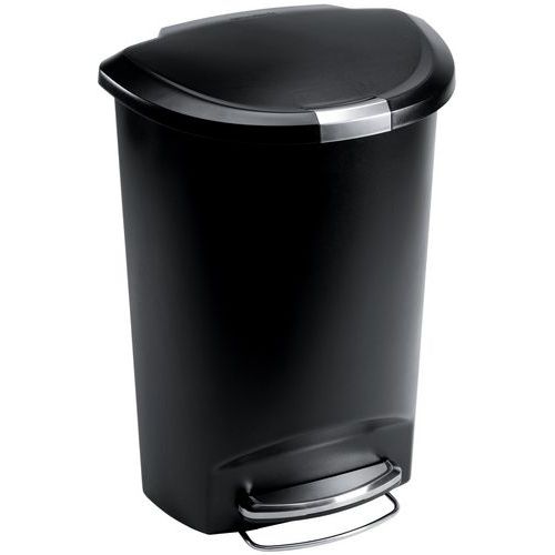 Poubelle à pédale en plastique demi-lune - 50 L - Image principale