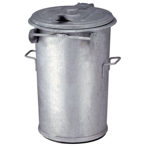 Poubelle d'appoint en acier galvanisé - 110 L - Image principale