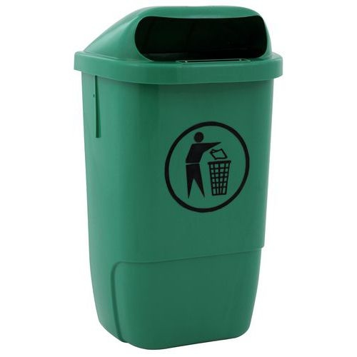 Poubelle d'extérieur plastique - 50 L - Image principale