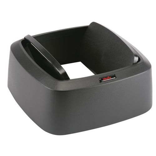 Couvercle à clapet carré pour poubelle Iris Noir Noir - Image 2
