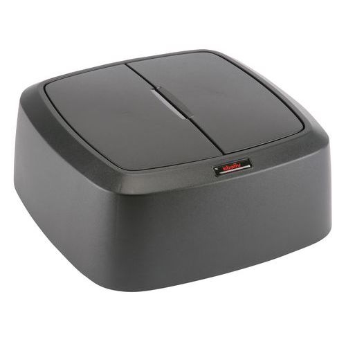 Couvercle à clapet carré pour poubelle Iris Noir Noir - Image principale