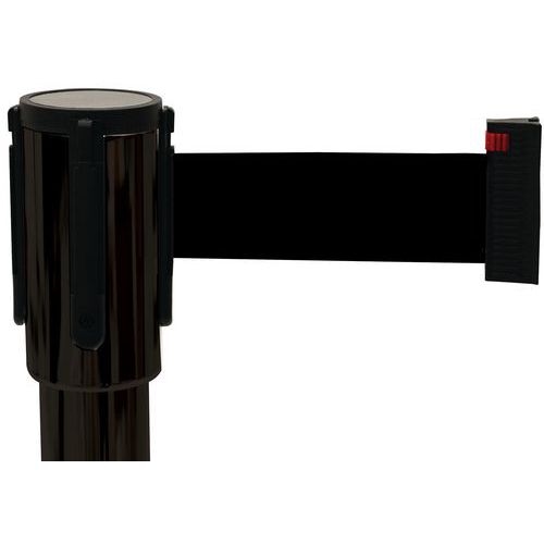 Poteau noir sangle noir 5m base emboîtable noir - Image 2