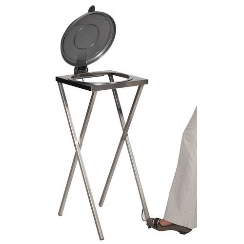 Support fixe pour sac-poubelle 120 L en ciseaux avec pédale - Image 3