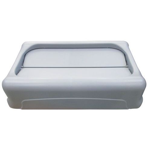Couvercle gris basculant pour Slim Jim Vented 60 et 87 L - Rubbermaid - Image principale