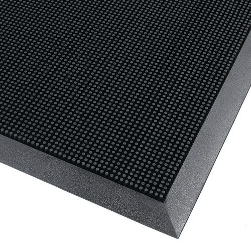 Tapis d'entrée extérieur en caoutchouc à picots flexibles 90x150 Noir - Image principale