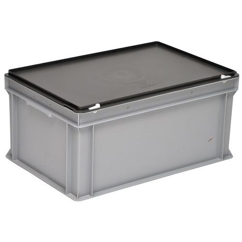 Bacs à couvercle RAKO gris - 600x400mm - 14 à 53 L - Image 2