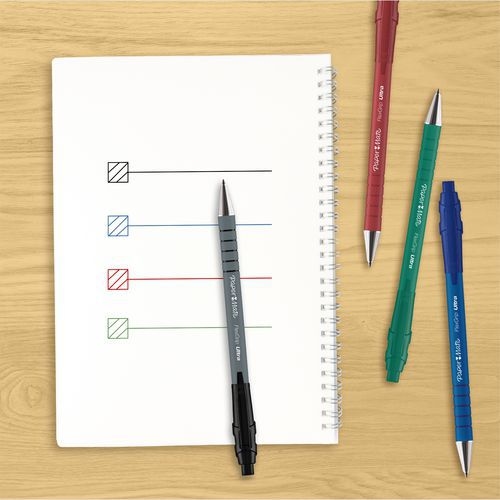 Paper Mate Flexgrip Ultra stylo bille rétractable, pointe moyenne 1 mm - vert - Image 5