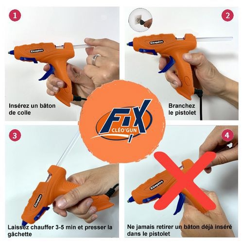 Pistolet à colle basse température Cléopâtre + 2 recharges OFFERTES - Image 4