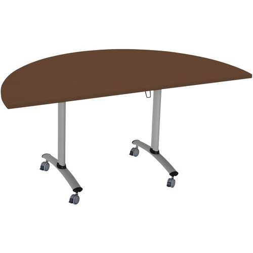 Table demi-lune plateau mélaminé pivotant Axe - Manutan Expert - Image 8