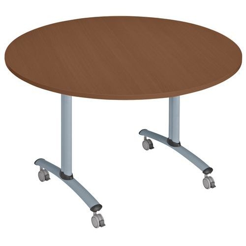 Table ronde plateau mélaminé pivotant Axe - Manutan Expert - Image 8