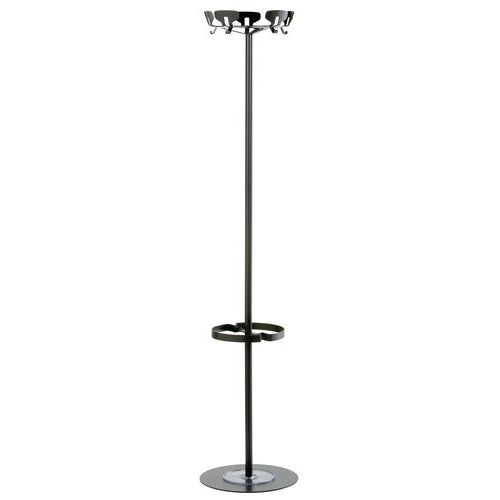 Portemanteau sur pied Yin avec porte parapluie, Coloris : Noir - Image principale