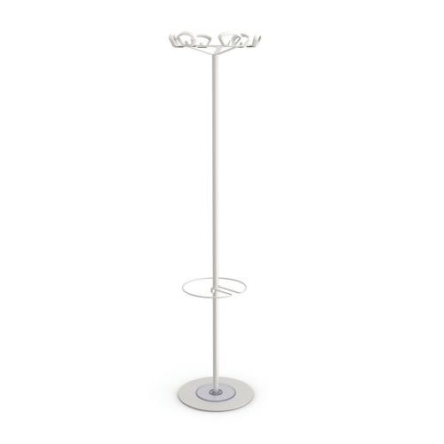 Portemanteau Kobé avec porte parapluie, Coloris : Blanc - Image principale