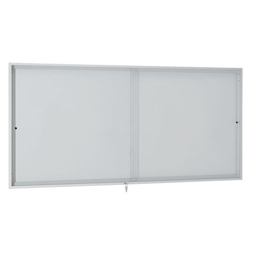 Vitrine intérieur av portes couliss. Acier L 68 cm x H 200 cm Gris - Image principale