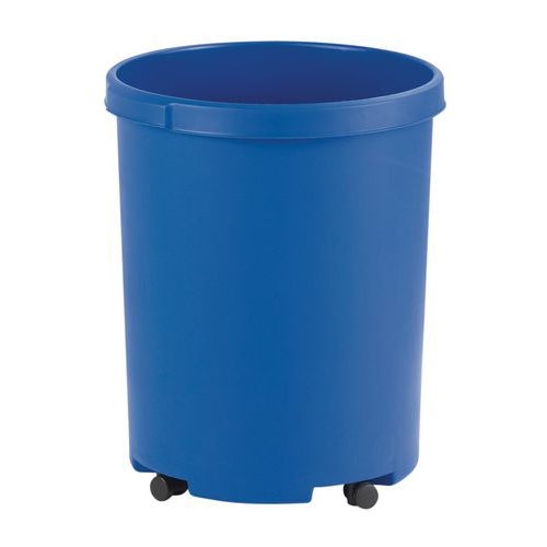 Corbeille à papier ronde - 50 L, Coloris : Bleu - Image 3