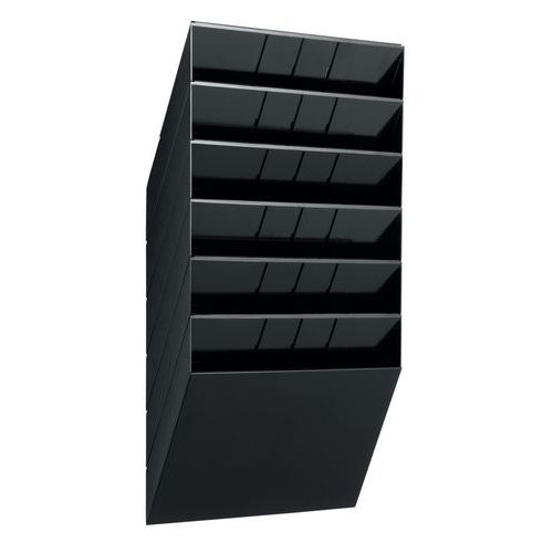 Présentoir mural Flexibox - A4, A5 et 1/3 A4 - Noir - Image principale