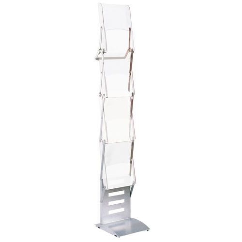 Support pour brochures pliant Tec-Art - 4 x A4/pliant - Argent - Image principale