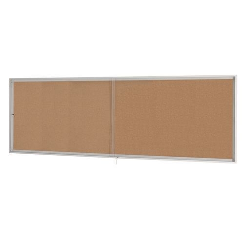 Vitrine intérieur avec portes coulissantes Liège H 68 cm x L 160 cm Gris - Image principale