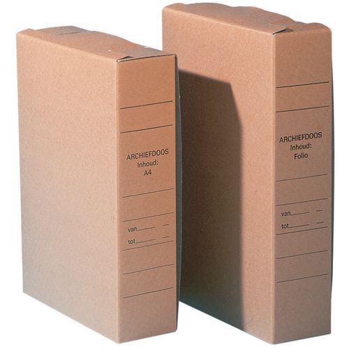 Lot de 25 Boîtes archives - HxLxl: 35x23x8 cm - Marron - Image principale