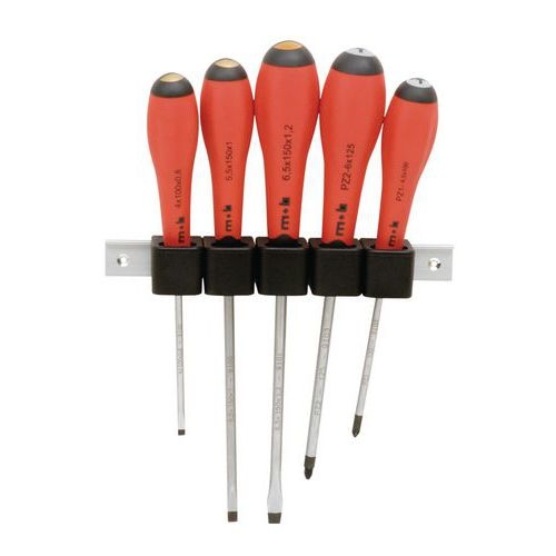 Jeu 5 tournevis 3f + 2ph + réglette - Image principale