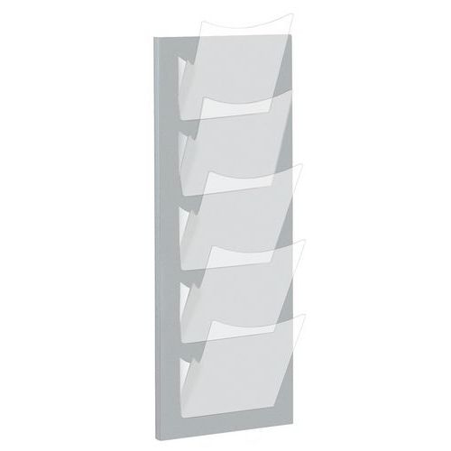 Présentoir mural Nova X - 5 cases - Pour format :A4-Argent - Image principale