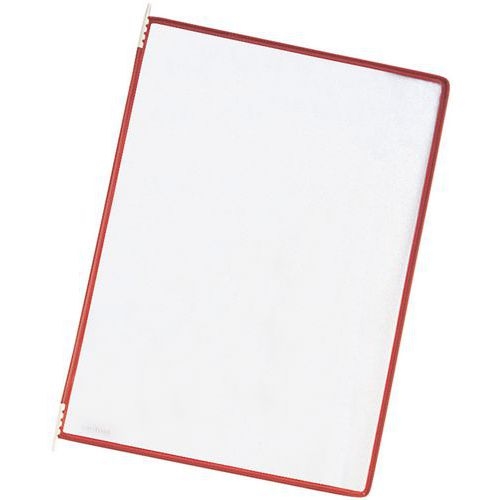 Lot de 5 Pochettes à pivot Tarifold - Housse double - A4 - Rouge - Image principale