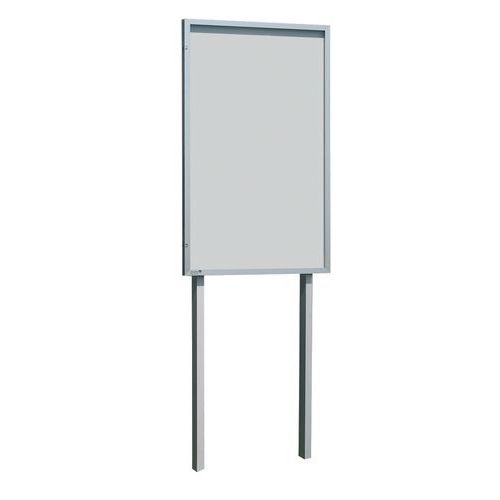 Lot 2 supports à sceller pour grande vitrine extérieure avec porte battante - Image principale