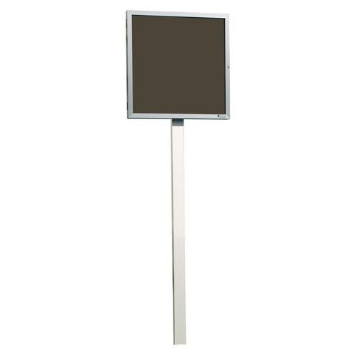 Support à sceller pour vitrine affichage extérieur avec porte battante - Image principale