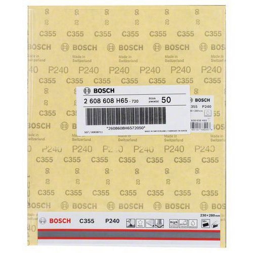 Lot de 50 feuilles abrasive/disque abrasif C355 230 x 280 mm, 240 - Image 2