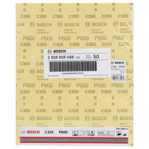 Lot de 50 feuilles abrasive/disque abrasif C355 230 x 280 mm, 600 - Image 2