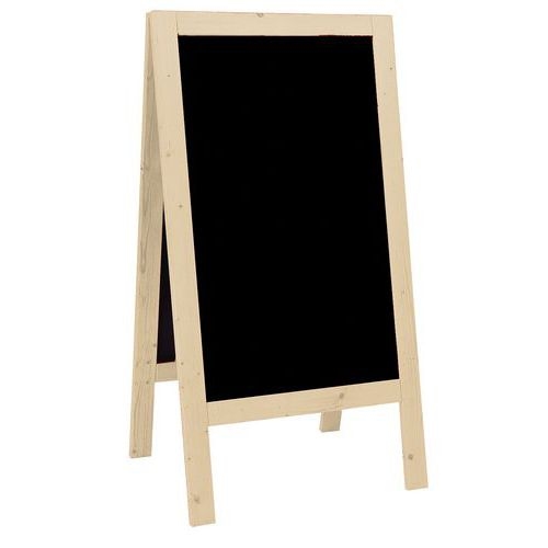 Tableau à craie sandwich - 2 faces - Cadre: Bois - Image principale