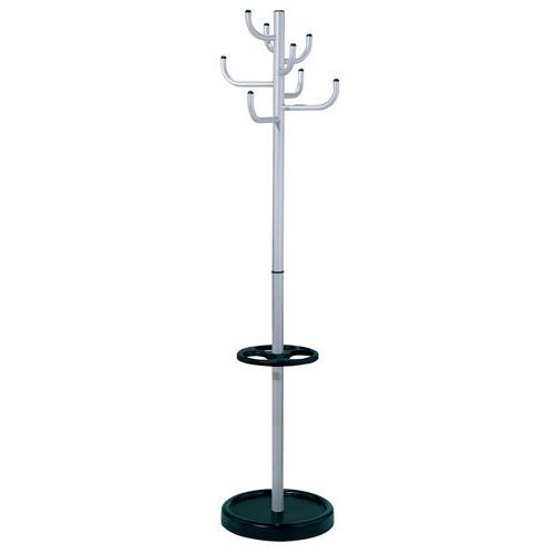 Portemanteau Sierra 8 patères en aluminium coloris noir - Image principale