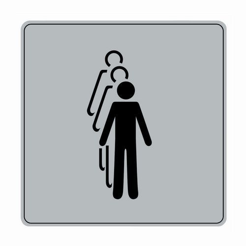 Pictogramme iso 7001 symbole presentez vous 1par1 90x90mm - Image principale