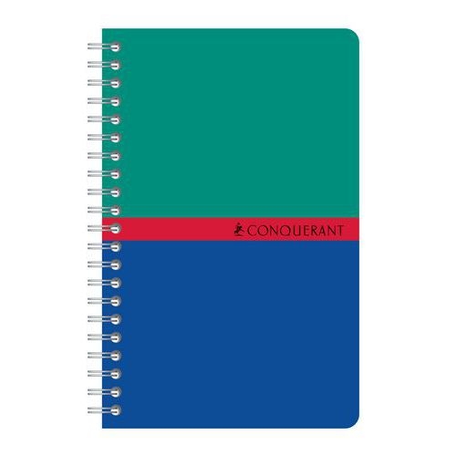 CONQUERANT Carnet 9x14cm Petits Carreaux 5mm 180 Pages Reliure Intégrale Couverture Carte Recyclée Coloris Ass - Image 5