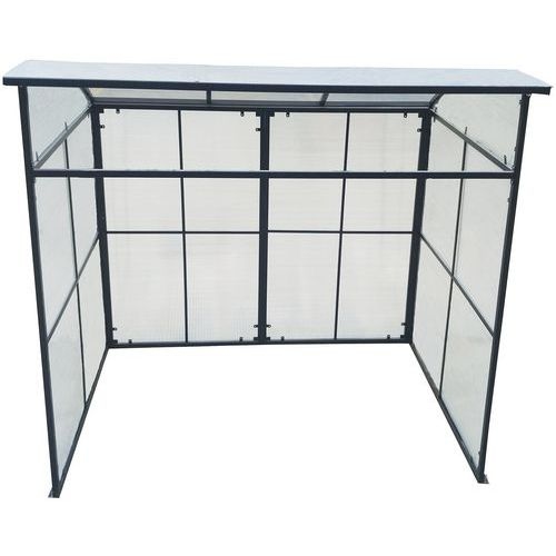 Abri deux roues simple acier galva anthracite - Image 3
