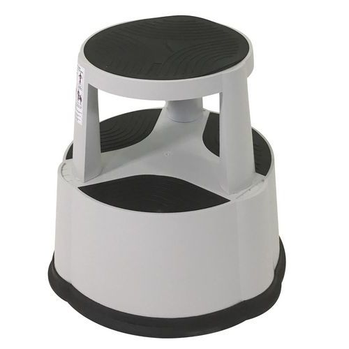 Marchepied mobile pro poly. - 2 marches Gris - Image 2