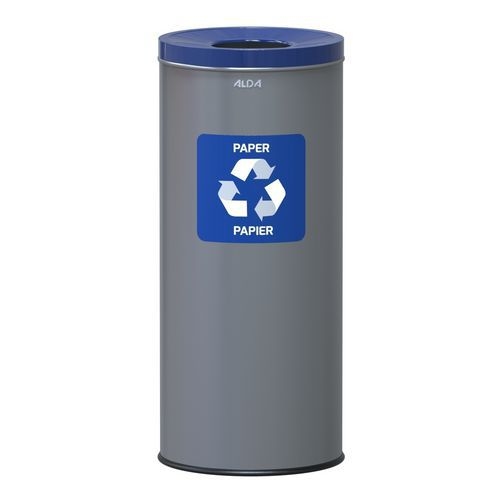 Poubelle métallique Prestige EKO recyclage papier 45 L - Image principale