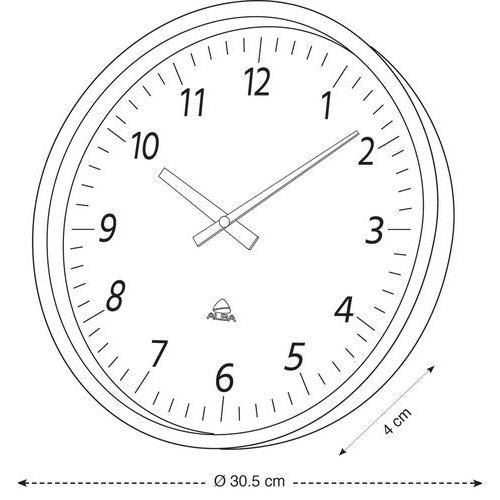 Horloge murale en bois TREE Verre Bois clair Fond blanc - Image 3