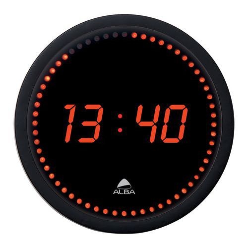 Horloge murale ronde LED  Rouge /Noir - Image principale