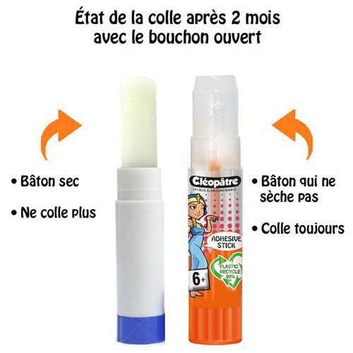 Bâton colle transparente 21 g Cléostik - Image 5