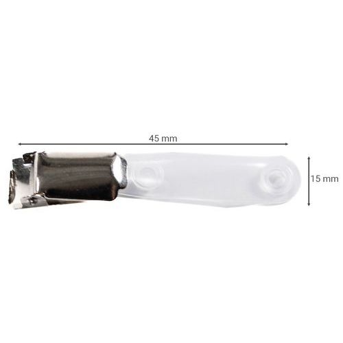 Clip métallique pour badge - Manutan (Lot de 25) - Image 3