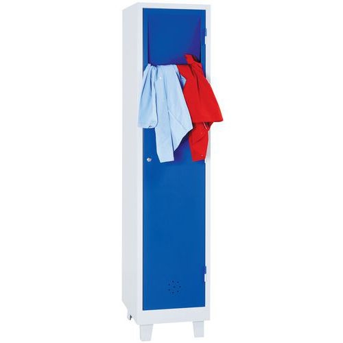 Armoire reception ligne sale 1 colonne 1 trappe Gris/bleu - Image 2
