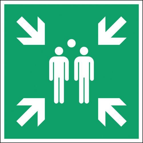 Panneau secours et évacuation carré - Point de rassemblement - Rigide - Image principale