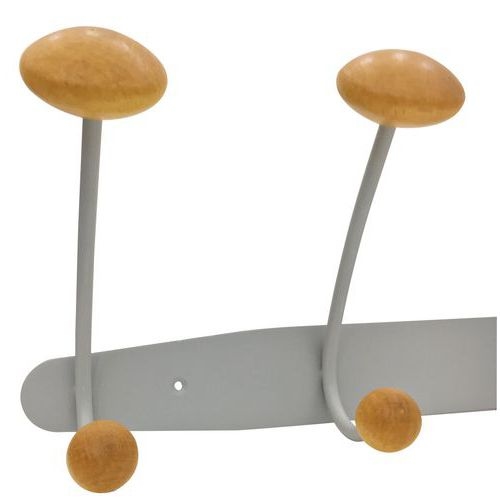 Portemanteau métal et bois, Largeur : 51 cm - Image 5