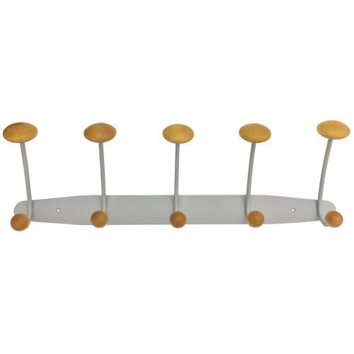 Portemanteau métal et bois, Largeur : 51 cm - Image principale