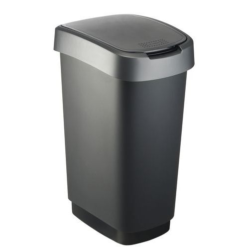 Poubelle Twist 50L argent - Image principale
