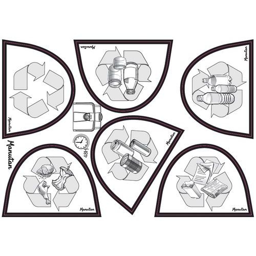 Poubelle plastique agroalimentaire 30 L rouge - Image 6