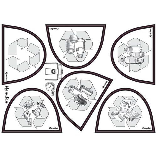 Poubelle plastique agroalimentaire 30 L blanc - Image 3