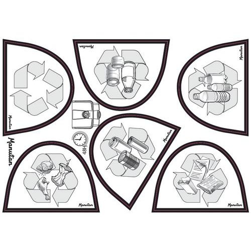 Poubelle plastique agroaliment 30 L jaune - Image 2
