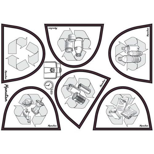 Poubelle plastique agroalimentaire 45 L gris - Image 4