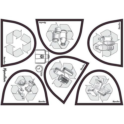 Poubelle plastique agroalimentaire 45 L rouge - Image 2